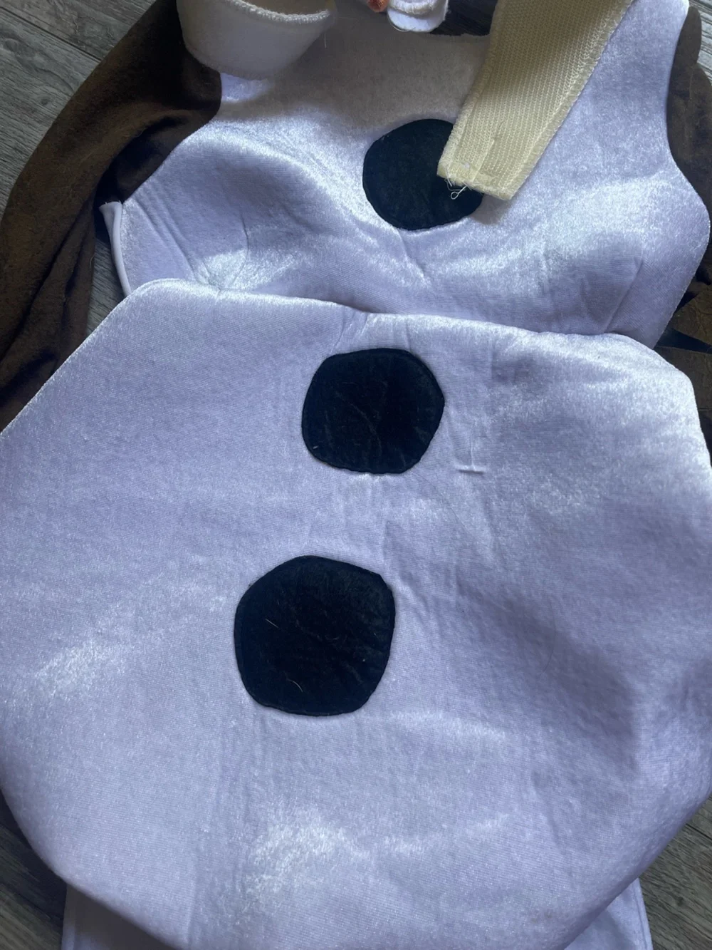 Disney White and Brown Snowman Costume for Kids Olaf 3-4 T